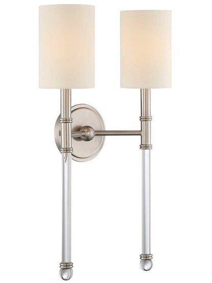 Fremont 2-Light Sconce in Satin Nickel.
